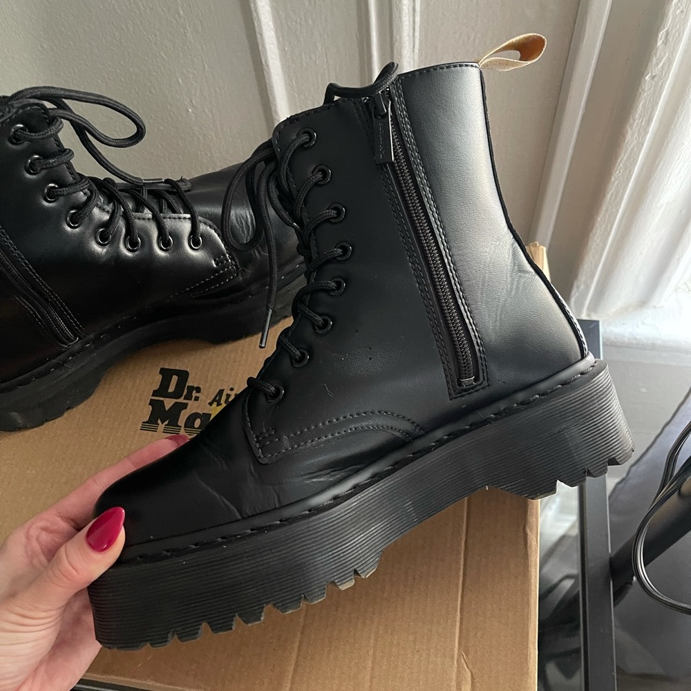 Dr. Martens vegan jadon platform boots black mono